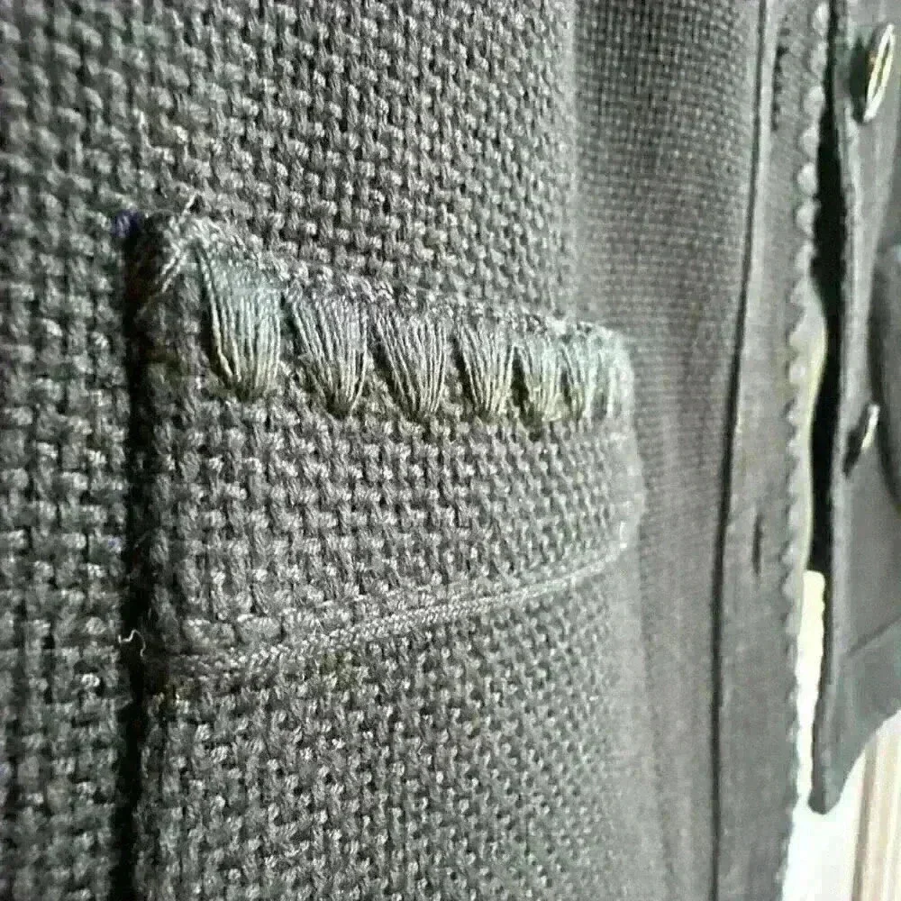 Ann Taylor Women's Size 8 Black Blazer Jacket Button Up Collarless Beautiful